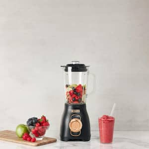 Power 59 Oz. 5-Speed Black/Copper Blender with Ice Crush Button