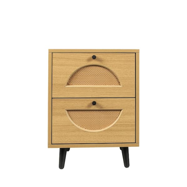 Tidoin Espresso Wood 15.75 in. W Sideboard with 2-Drawers