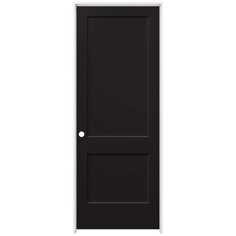 JELD-WEN 36 in. x 96 in. Monroe Black Painted Right-Hand Smooth