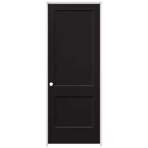36 in. x 96 in. Monroe Black Painted Right-Hand Smooth Solid Core Molded Composite MDF Single Prehung Interior Door