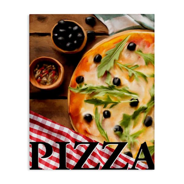 Stupell Industries Flavorful Traditional Pizza by Kim Allen Unframed Food Graphic Art Print 20 in. x 16 in.