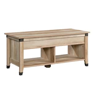 44 in. Lintel Oak Large Rectangle Composite Coffee Table with Lift Top