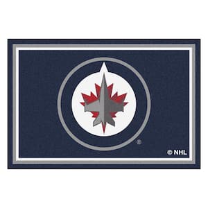 NHL Winnipeg Jets Blue 5 ft. x 8 ft. Indoor Area Rug