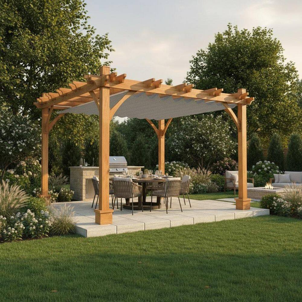 Outdoor Living Today Breeze Cedar 8 ft. x 10 ft. Pergola BZ810