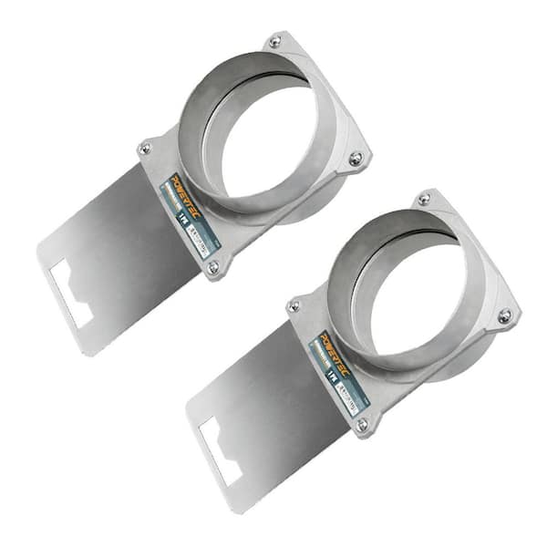 6 in. Aluminum Blast Gate with Anti Clog and Air Leak Seal for Dust Collector and Dust Collection Fittings (2-Pack)