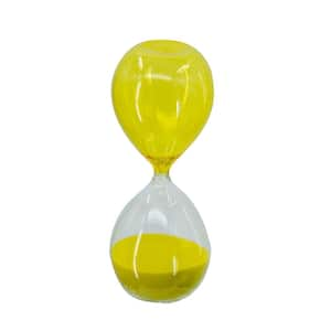 Contemporary Style Yellow Hourglass Glass