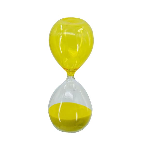 Unbranded Contemporary Style Yellow Hourglass Glass