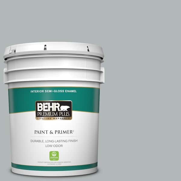 BEHR PREMIUM PLUS 5 gal. #N450-3 Meteor Shower Semi-Gloss Enamel Low Odor Interior Paint & Primer