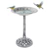Pure Garden Weather Resistant Antique Bird Bath in Gray HW1500107