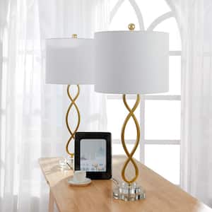 Montgomery 30 .25" Gold/Clear Table Lamp Set (Set of 2)