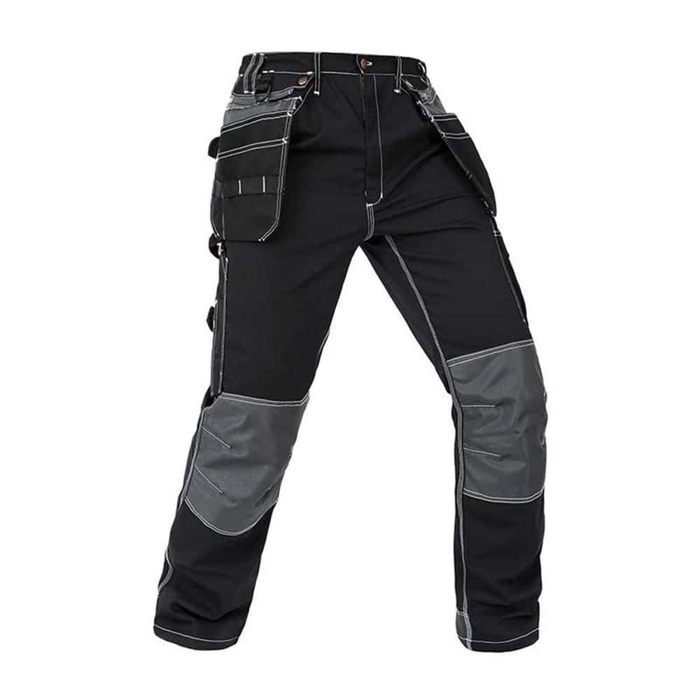 Unisex 34 in. W x 28 in. Black Polyester/Cotton Heavy-Duty Work Pants price history on PriceWatchPro