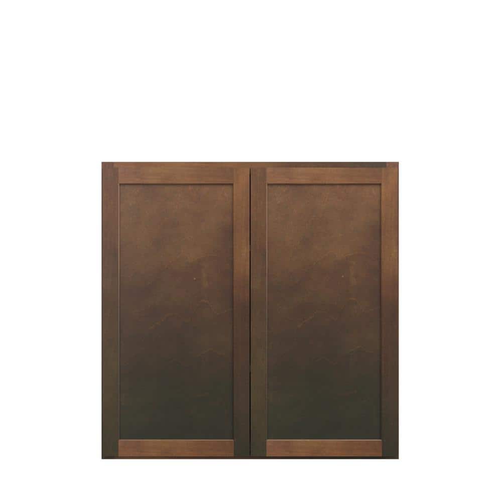 Amherst Shaker 36 in. W x 36 in. H x 12 in. D in Walnut Plywood Assembled Wall Cabinet price history on PriceWatchPro