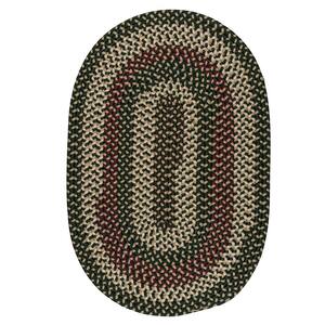 Brook Farm Winter Green 8 ft. x 11 ft. Oval Braided Area Rug