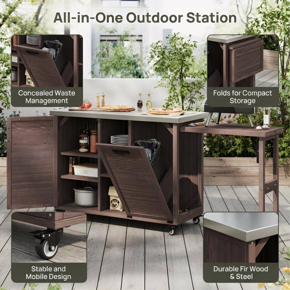 Infographic highlighting the all-in-one features of the Ridstar outdoor station.