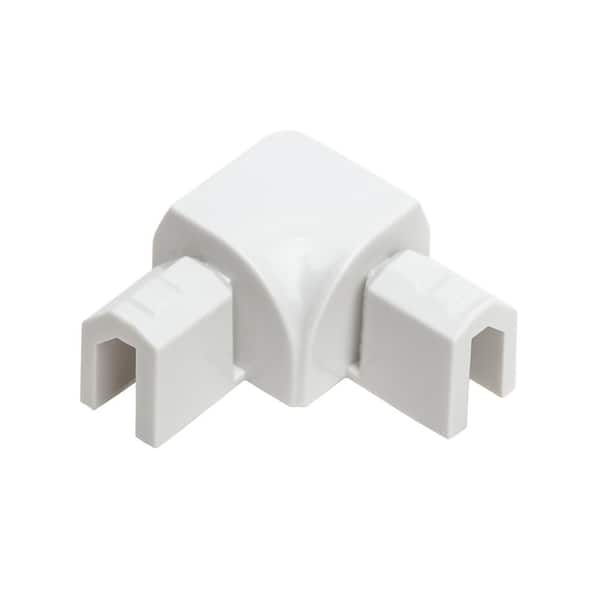 White 3/8 in. Bullnose Inside Corner Tile Edging Trim, 2 Pack