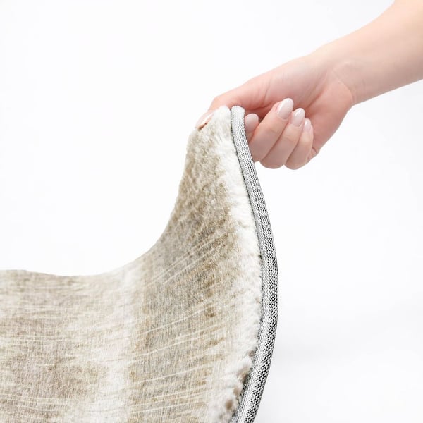 Dream Shag Premium Machine Washable Abstract ADS755 Ivory 10 ft. x 14 ft. Area Rug