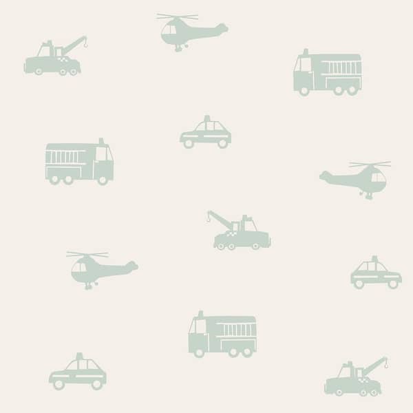 Chesapeake Green Briony Vehicles Matte Non-Pasted Wallpaper Sample