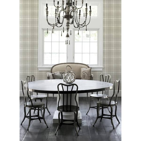 Antoine Taupe Flannel Matte Pre-pasted Paper Wallpaper