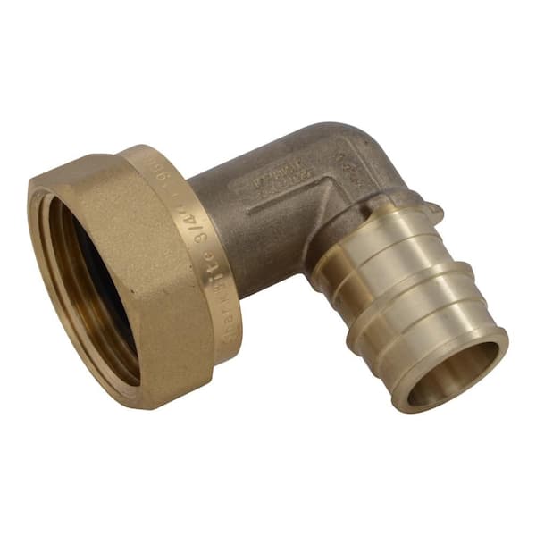 3/4 in. PEX-A Brass Expansion X 1 in. NPSM 90° Elbow Water Meter Fitting