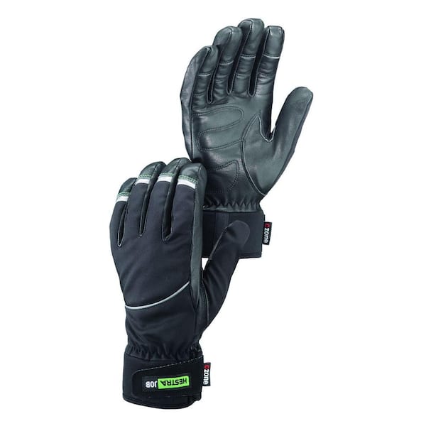Hestra JOB Protak Czone Size 9 Large Cold Weather Insulated Goatskin Glove in Black