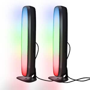 11 in. 2 Pack Multi-Color Smart Wi-Fi LED Clip-On Light Bar Desk Lamp, Customizable With Mobile App