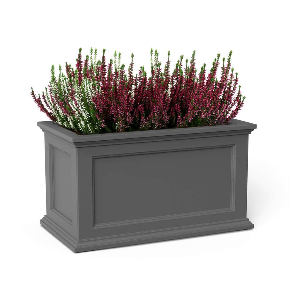 Mayne Fairfield 20 In X 36 In Self Watering Graphite Grey   Graphite Gray Mayne Plant Pots 5826 Grg 64 1000 