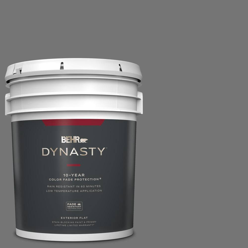 BEHR DYNASTY 5 gal. N5205 Iron Mountain Flat Exterior StainBlocking