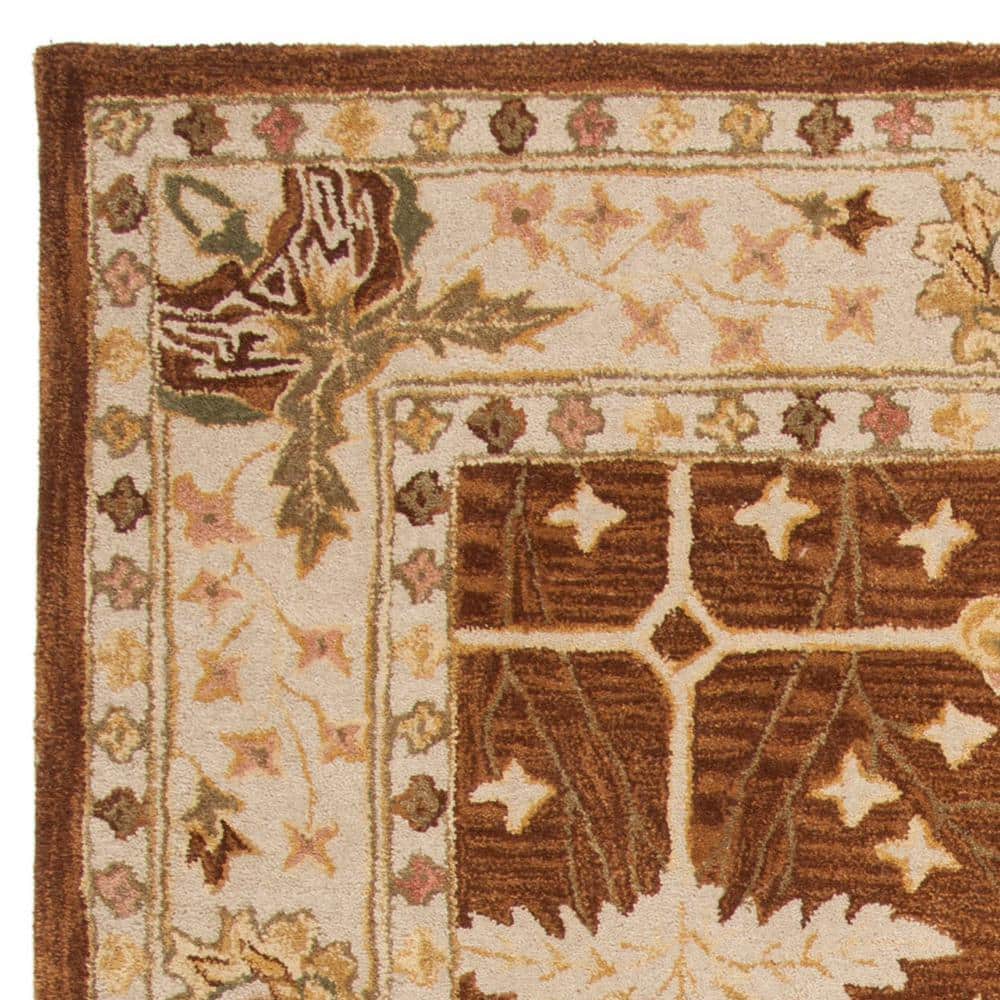 Anatolia Brown and Beige 8' x 10' Hand Tufted Wool Area Rug