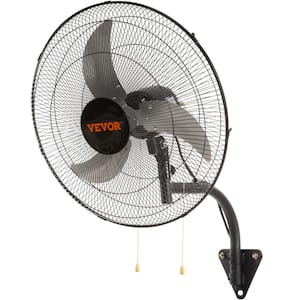 Wall Mount Fan 20 in. 3-speed High Velocity Max. 4650 CFM Oscillating Industrial Wall Fan for Warehouse