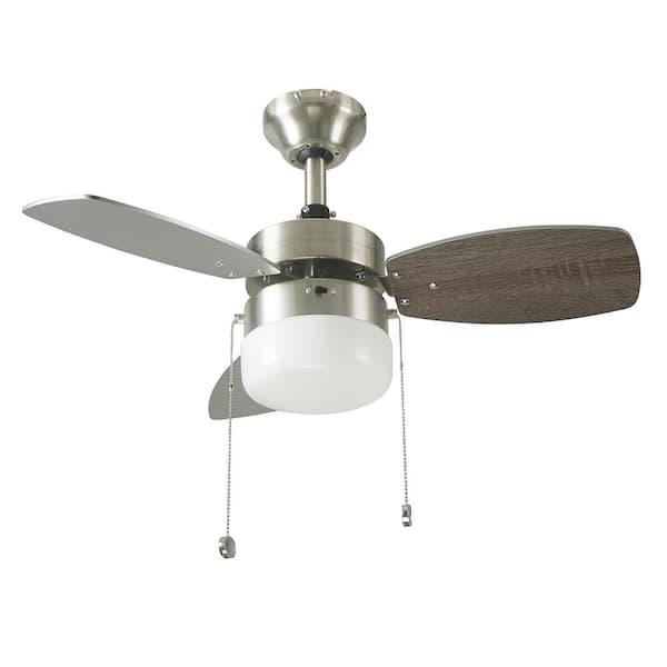 Hampton Bay Triplicity 30 in. Indoor Brushed Nickel Ceiling