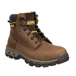NEW Mens Size 7-12 DeWalt Safety Work Boots Waterproof Steel Toe Cap Brown Shoes 