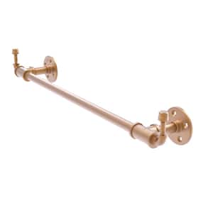 Pipeline Collection 18 in. Towel Bar with Integrated Hooks in Brushed Bronze