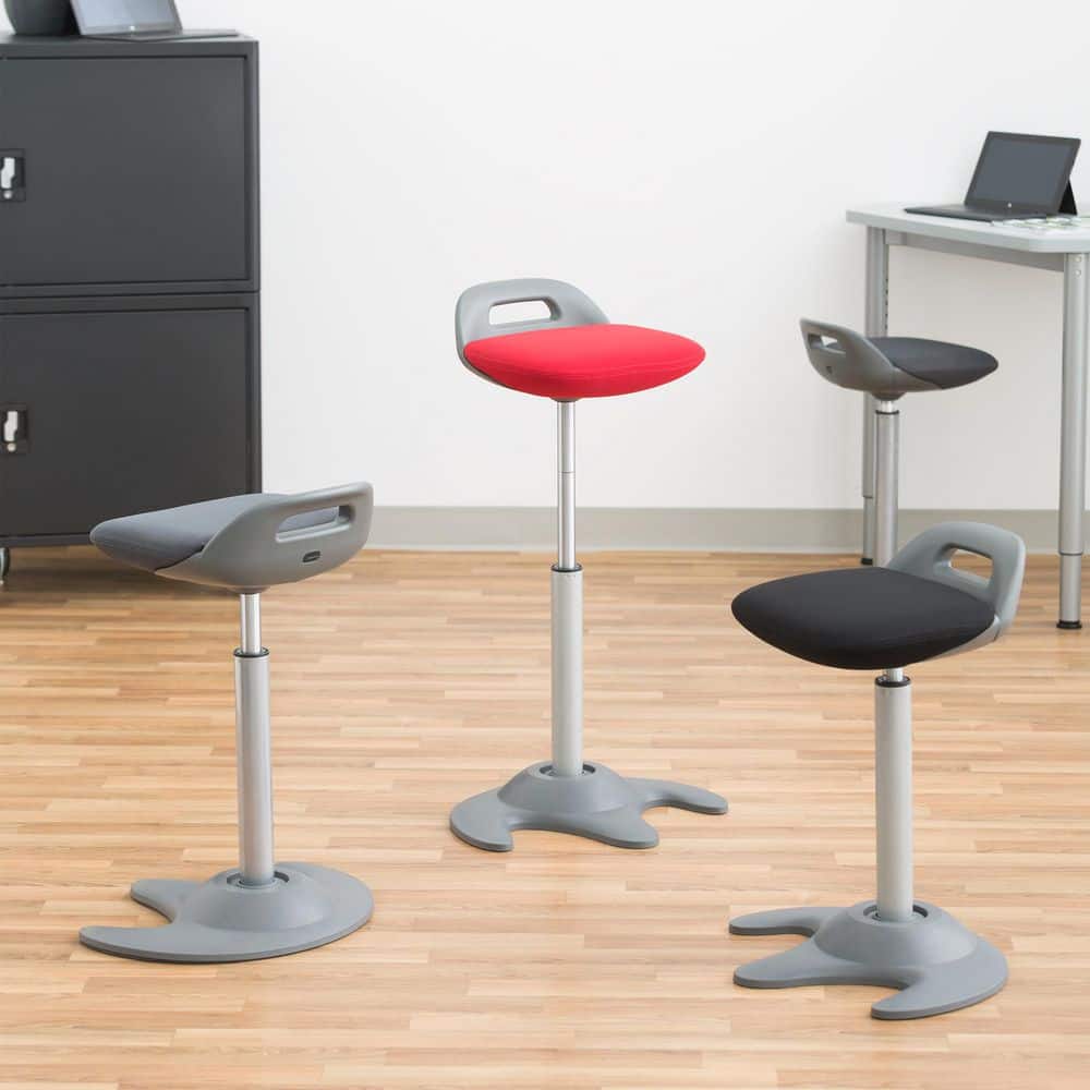 Profile Series 33.25 in. H Black Plastic Sit-to-Stand Active Motion Perch Stool for Home, Office and Classroom
