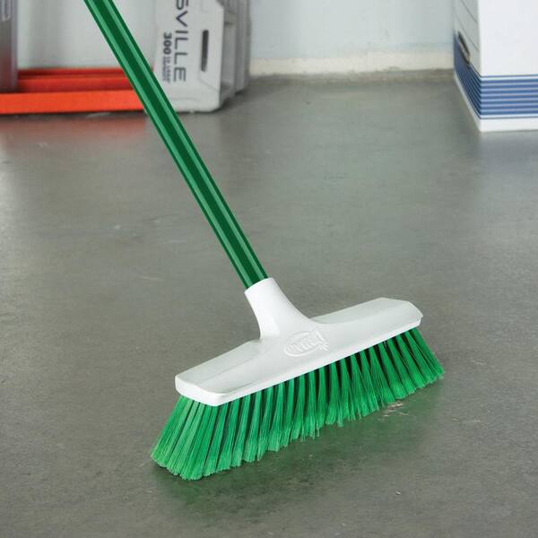 Libman Dual Surface Floor Scrub Brush with Steel Handle 532 - The Home Depot