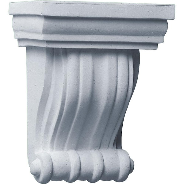 Ekena Millwork 4-3/4 in. x 3-1/8 in. x 6-1/4 in. Primed Polyurethane Waltz Corbel