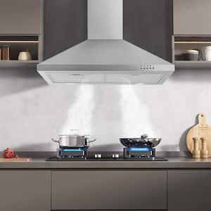 30 in. 700 CFM Stainless Steel Insert Range Hood with LED Lights and Removable Aluminum Filters, Silver