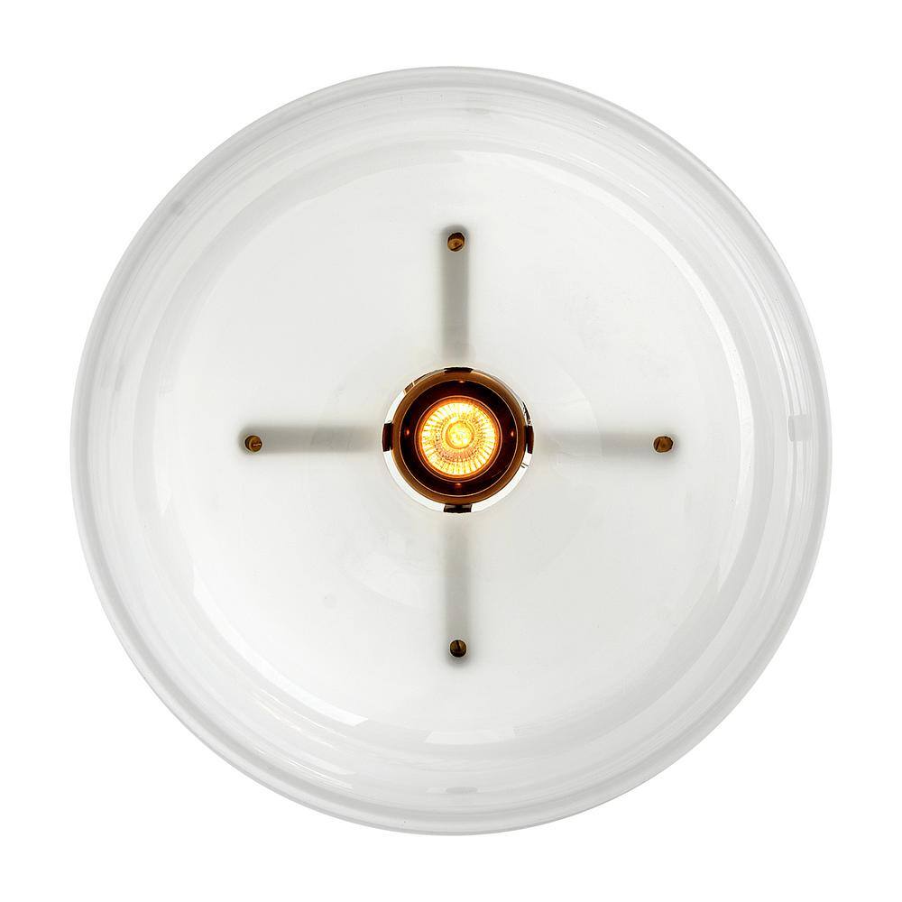 Heritage Brass and Opal Glass LED Pendant Light