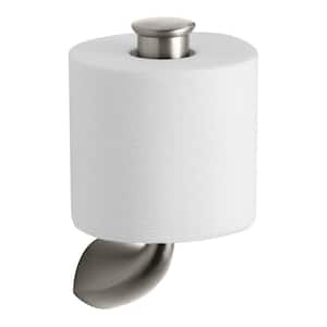 Alteo Vertical Single Post Toilet Paper Holder in Vibrant Brushed Nickel