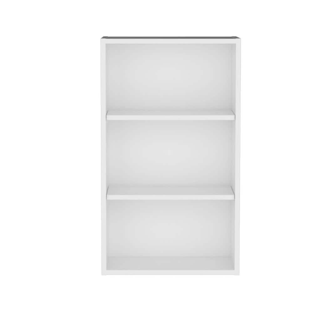 Modern White Rectangular Particle Board 12 in. Wall Mounted Cabinet with Op