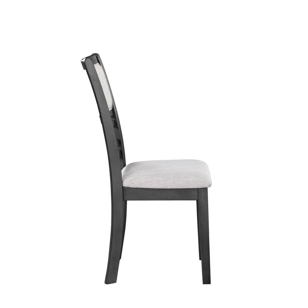 Gia 18" Gray Upholstered Wood Side Chairs (Set of 2)