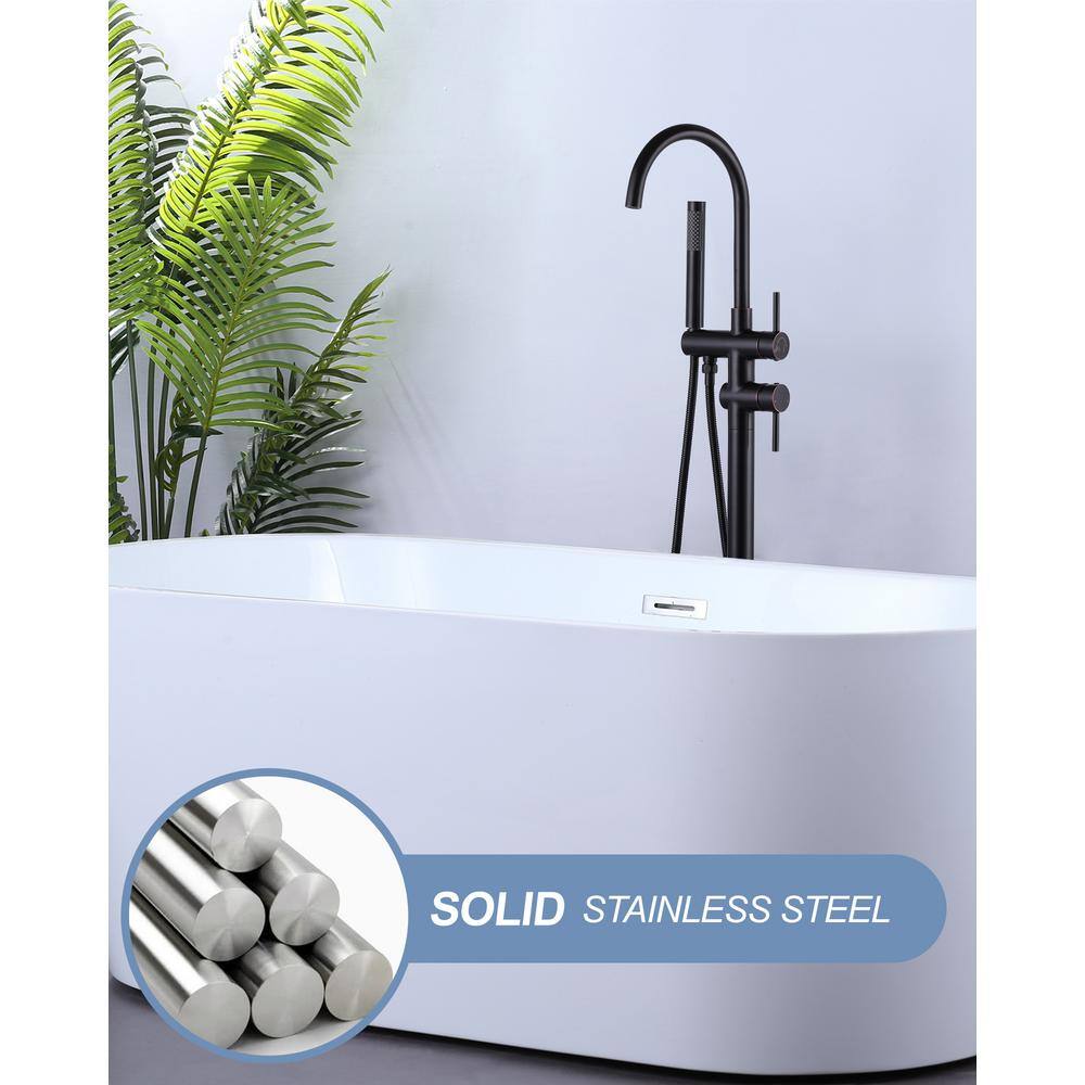 Oil Rubbed Bronze Freestanding Tub Faucet with Hand Shower