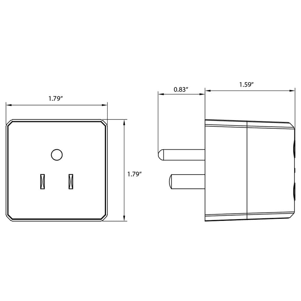Feit White Wireless Smart Wi-Fi Bridge with Alexa and Google Assistant