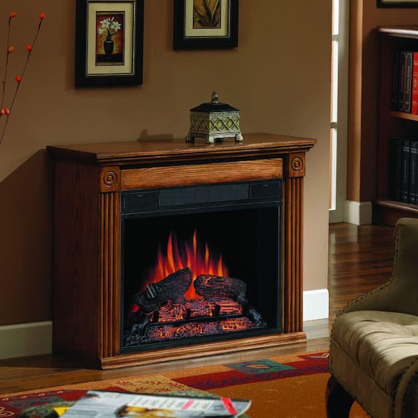Chimney Free Bennington 31 in. Compact Electric Fireplace in Oak-DISCONTINUED