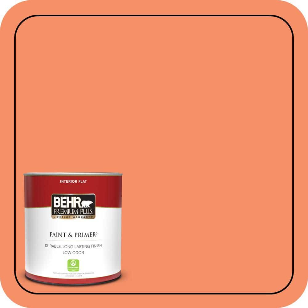 1 qt. #210B-5 Tangerine Dream Flat Low Odor Interior Paint & Primer price history on PriceWatchPro