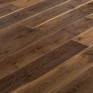 Tan French Oak 3/8 in. T x 7.5 in. W Waterproof Wire Brushed Engineered Hardwood Flooring (19.4 sqft/case)