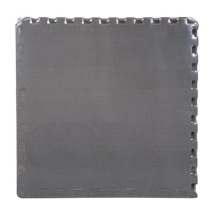 Gray 24 in. W x 24 in. L x 0.5 in. T Foam Interlocking Floor Mat Tiles for Home Gym (24 sq. ft.) (6-Pack)