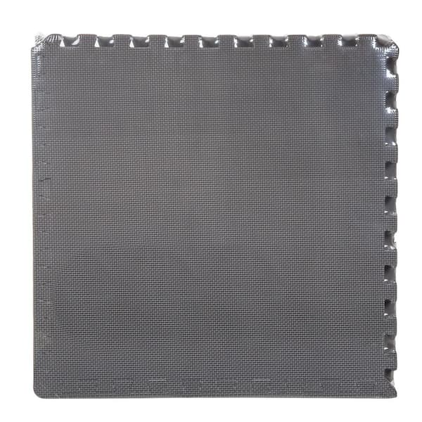 Unbranded Gray 24 in. W x 24 in. L x 0.5 in. T Foam Interlocking Floor Mat Tiles for Home Gym (24 sq. ft.) (6-Pack)