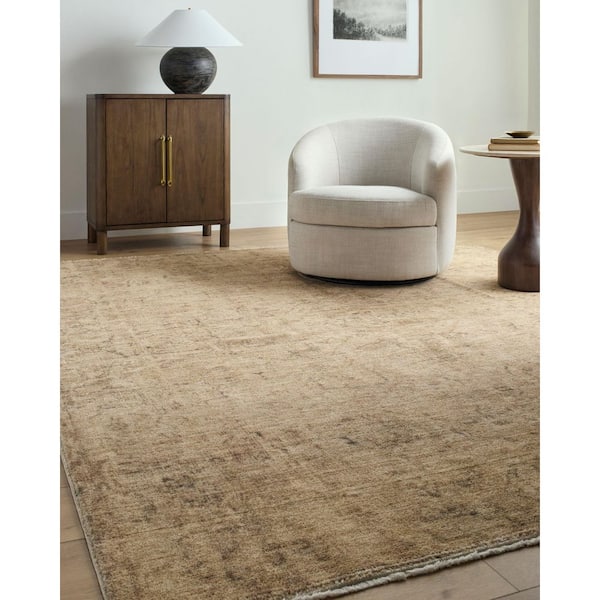 Galey Alix x Livabliss Fetscher I Vintage Medallion Area Rug, 5' x 7'6 in. (5' x 8'), Light Beige