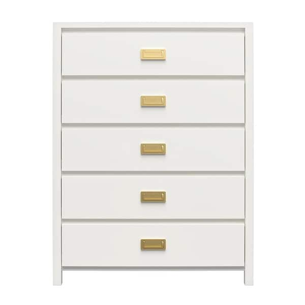 Little Seeds Monarch Hill Haven 36 in. 5-Drawer Kids Dresser, White