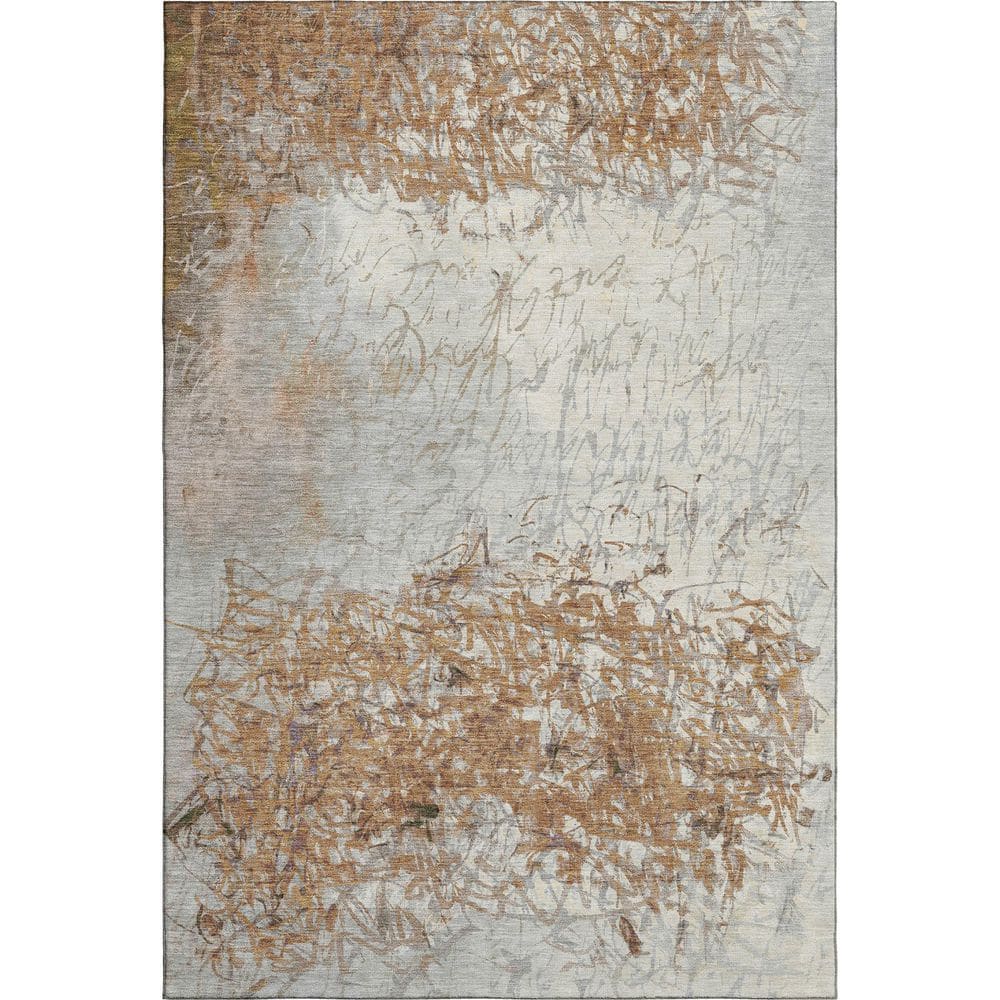 Mayfield Premium Machine Washable Abstract AMF2449 Copper 10 ft. x 14 ft. Area Rug price history on PriceWatchPro